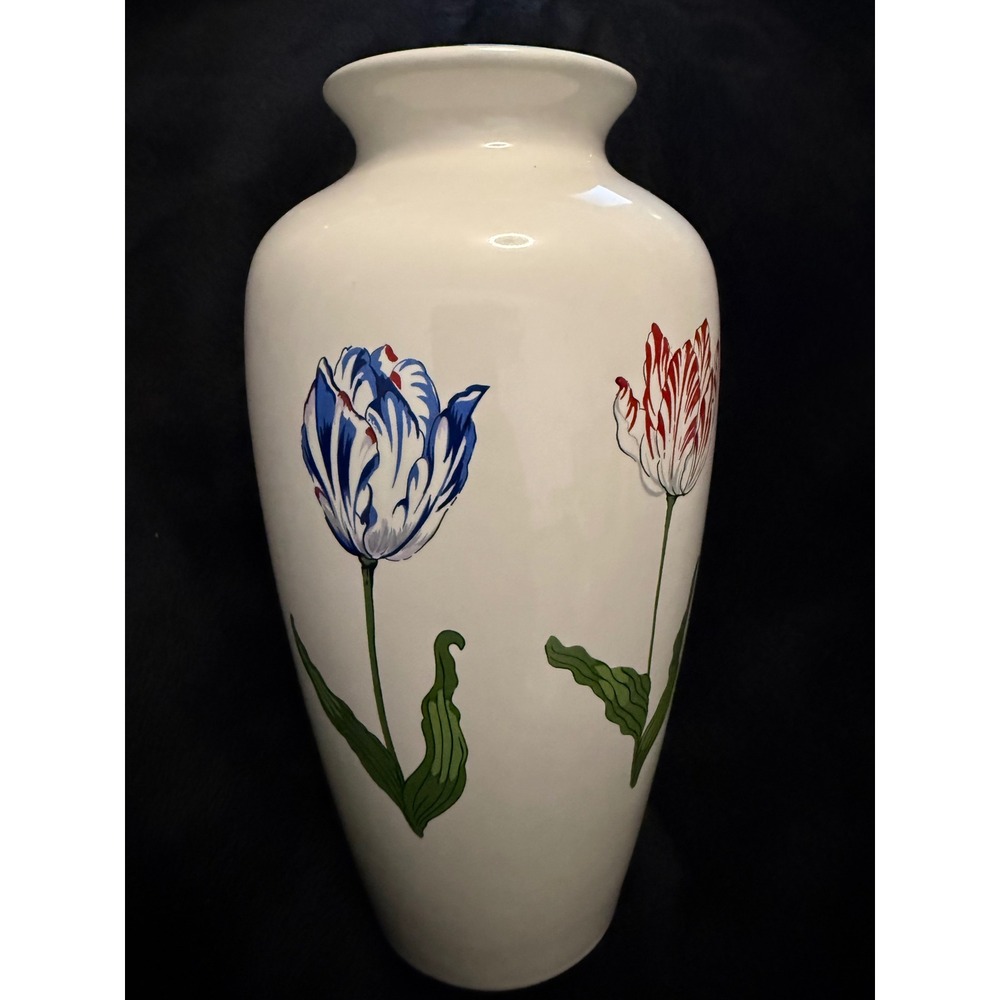 Tiffany & Co vintage Tiffany Tulips Ceramic Vase Made in England Floral White